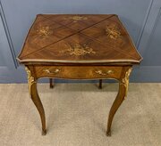Maple & Co. Inlaid Rosewood Envelope Card Table