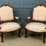 Pair of French Walnut Fauteuils