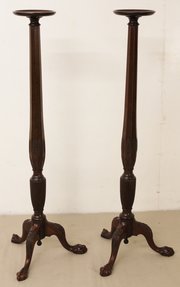 Pair Of Mahogany Stands Or Torcheres