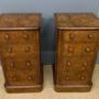 Pair of Victorian Burr Walnut Bedside Chests