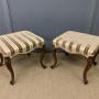 Pair of Victorian Cabriole Leg Stools