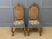 Pair Of Walnut Chairs By Waring & Gillow