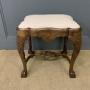 Queen Anne Style Burr Walnut Stool
