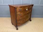 Regency Period Mahogany Bow Fronted Chest