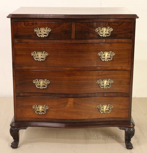Rosewood Serpentine Bachelors Chest Antiques Atlas