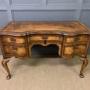 Serpentine Fronted Burr Walnut Writing Desk