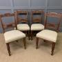 Set of 4 Victorian Walnut Chairs