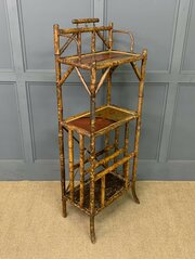 Victorian Bamboo Canterbury Whatnot