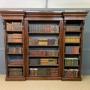 Victorian Mahogany Breakfront Open Bookcase