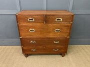 Victorian Teak Military Chest By Army & Navy
