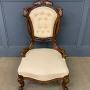 Victorian Walnut Upholstered Salon Chair