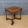 William and Mary Style Burr Walnut Lamp Table