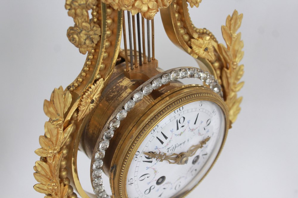 Antiques Atlas French Gilt Lyre Clock & Pair Of Candelabra