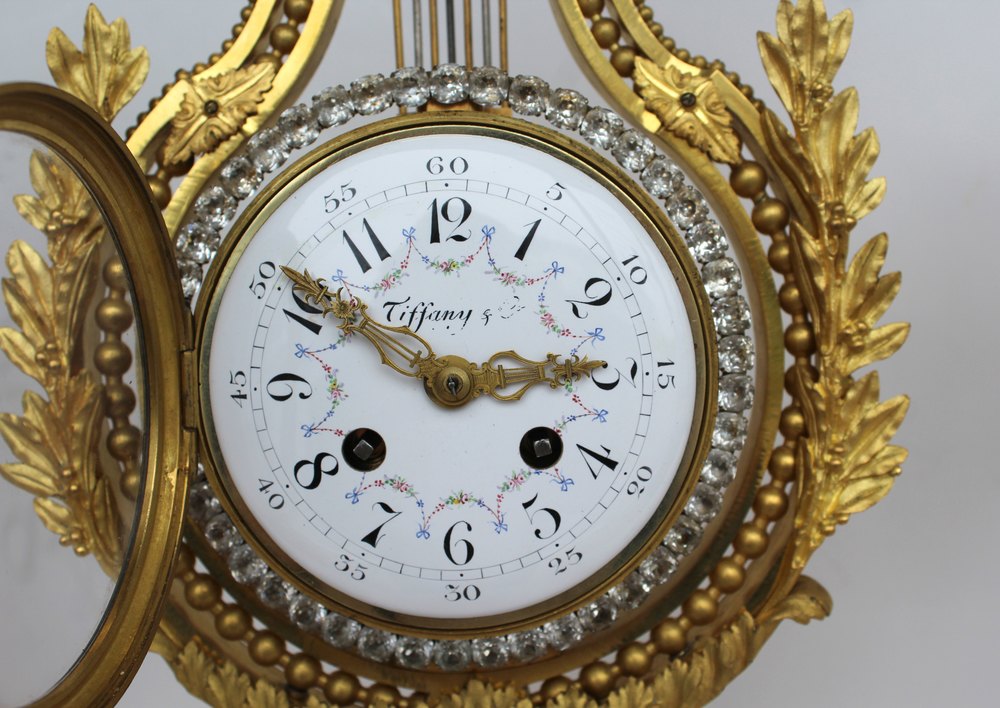 Antiques Atlas French Gilt Lyre Clock & Pair Of Candelabra