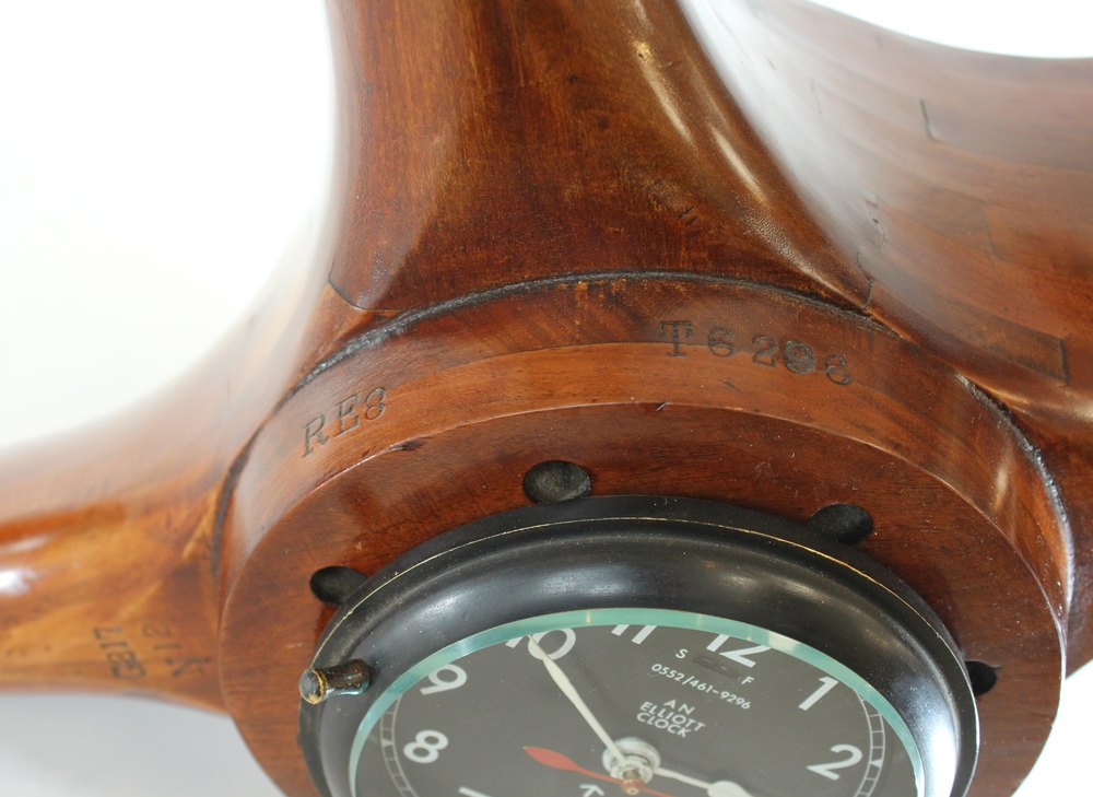 Antiques Atlas WW1 Wooden Propeller Mounted With A Clock