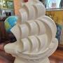 Art Deco Ceramic Ship by LeJan. 
