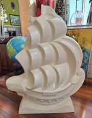 Art Deco Ceramic Ship By LeJan. 
