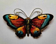 David Andersen Silver & Enamel Butterfly Brooch 