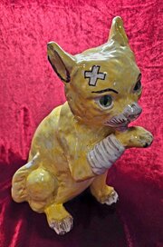 Early 20th Century Mosanic Ceramic Cat. 