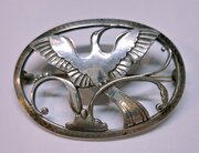 Georg Jensen Silver Bird Of Paradise Brooch