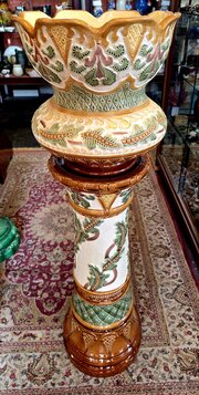 Late Victorian Burmantofts Faience Ware Jardiniere