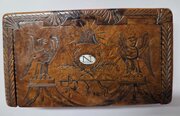 Napoleonic Carved Wooden Snuff Box. 