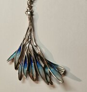Norman Grant Silver & Enamel Flower Pendant. 