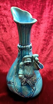 Victorian Burmantofts Ceramic Faience Ware Vase 
