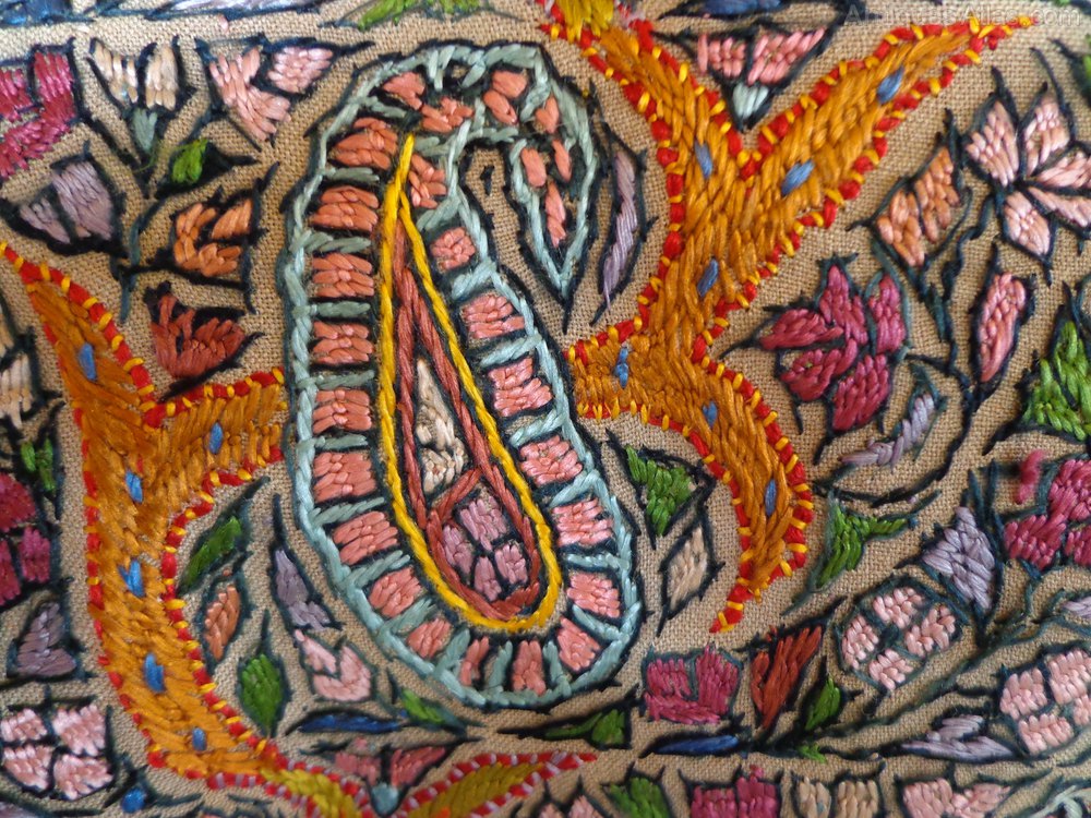 Antiques Atlas Vintage Hand Embroidered Silk Jacket.