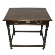 17th Century Oak Bobbin Turned Side Table. C.1680