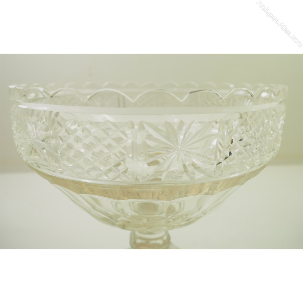 Antiques Atlas Fine Cut Glass Punch Bowl. Circa 1830