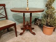 Antique Victorian Burr Walnut Inlaid Centre Table 