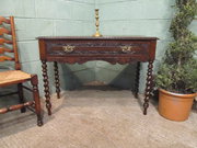 Victorian Carved Oak Side Table C1880