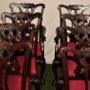 8 Chippendalestyle chairs.