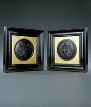 Bronze Night And Day Plaques After Thorvaldsen