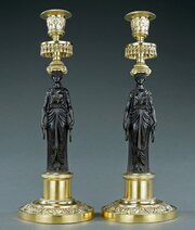 French Empire Figural Candlesticks