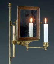 French Empire Gilt Bronze Shaving Mirror