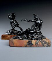 Rare Pair Of Greek Warriors In Bronze By Cortot