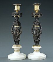 Regency Caryatid Candlesticks