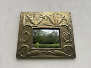 Arts & Crafts Brass Wall Mirror