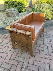 Arts & Crafts Limbert Oak Settle