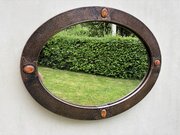 Arts & Crafts Oval Copper Wall Mirror