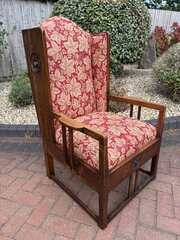 G M Ellwood Arts & Crafts Oak Armchair