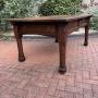 Gothic Revival Oak Plank Top Dining Table