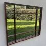 Large Mid Century Teak Sectional Wall Mirror