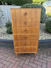 Meredew Oak Tallboy Chest Of Drawers