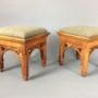 Pair of Gothic Revival Stools