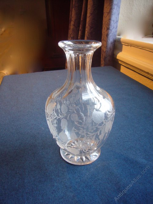 Antiques Atlas Early 19th Century Engraved Wine Carafe Early 19th Century Engraved Wine Carafe
