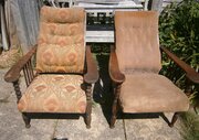 Pair Of Arts And Crafts Oak Arm Chairs 