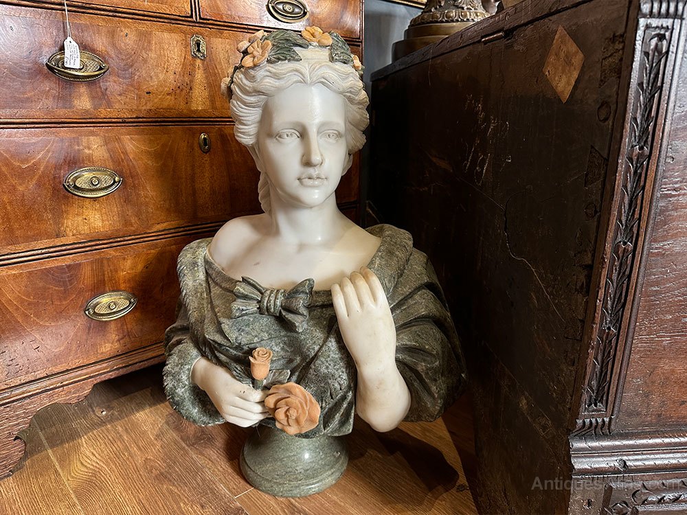 Antiques Atlas A Stunning Bust Of Roman Lady.
